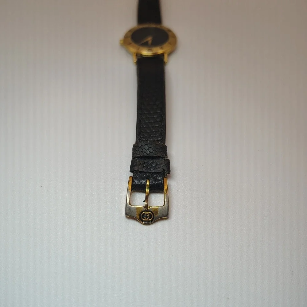 Vintage 1992 Authentic GUCCI 3001L SWISS Women's Quartz Watch Lizard Band‎ - Picture 7 of 14